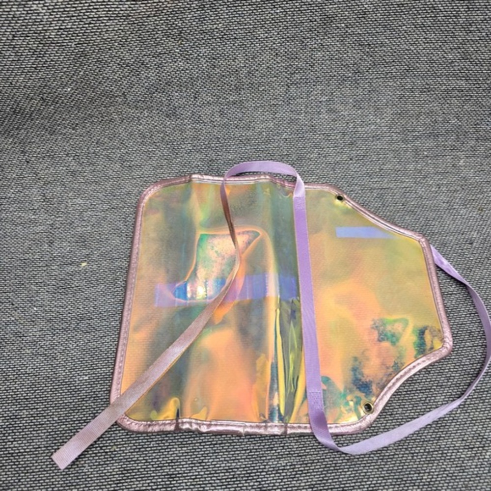 Makeup Brush Roll Iridescent Holographic Y2K OS Pink Good Travel Case
